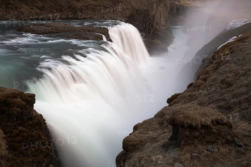 Gullfoss (Golden Falls is a waterfall located in the canyon of the Hvítá river in southwest Iceland