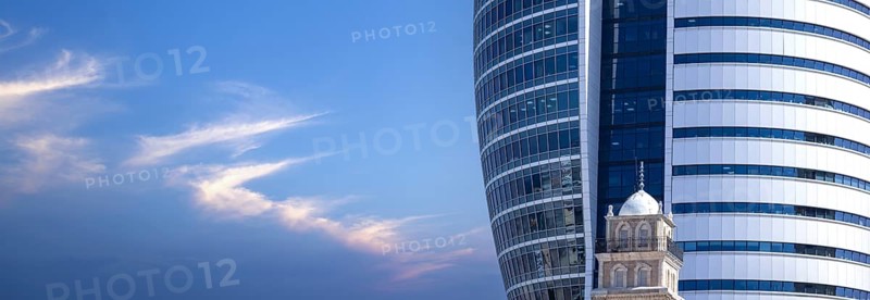 Israel, panoramic skyline view of Haifa downtown and historic center, Asia