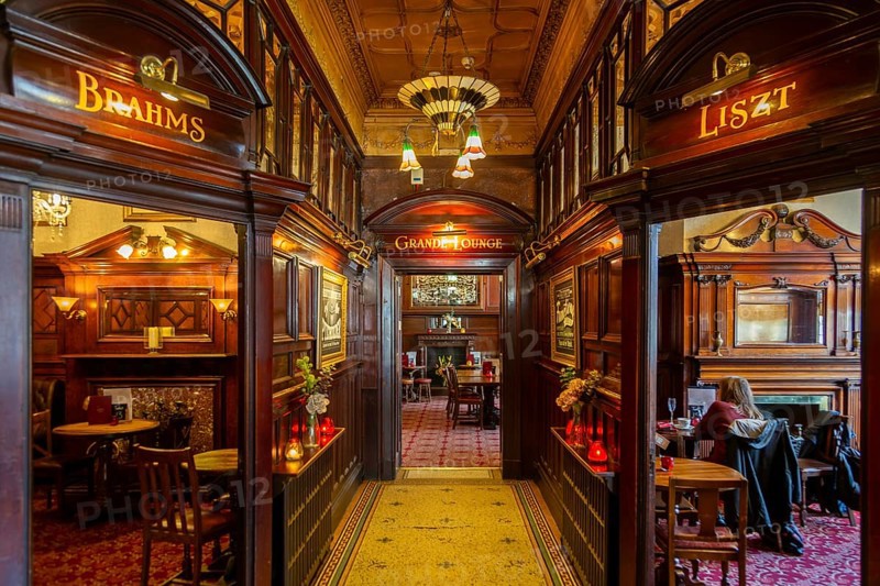 Grade 1 listed interior of the Philharmonic Dining Rooms public house, Hope Street, Liverpool, England, UK