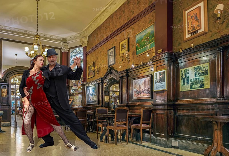 Tango in Tortoni oldest cafe in Buenos Aires Argentina Composing