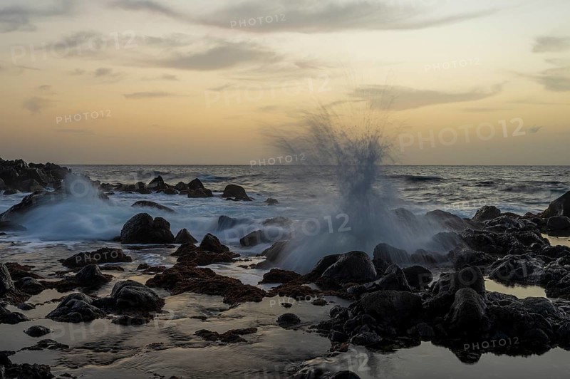 Playa del Ingles beach, La Playa district in Valle Gran Rey, La Gomera, Canary Islands, Spain, Europe