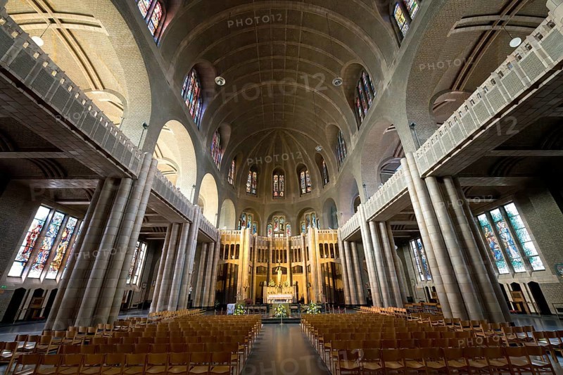 National Basilica of the Sacred Heart, Interior, Koekelberg, Brussels, Brabant, Belgium, Europe