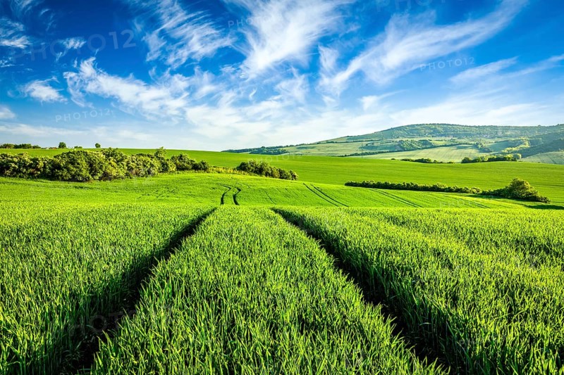Green fields of Moravia, Czech Republic, Europe