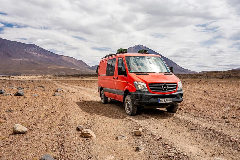 Offroad Camperbus, Andean Fauna National Reserve, Eduardo Avora, Altiplano, Bolivia, South America