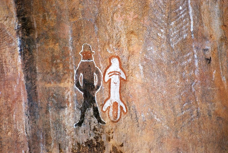 Expedition of the Melbourne Grammar School, Northern Territory, Australia, 1956 Aboriginal rock paintings Ayers Rock, Uluru, Oceania
