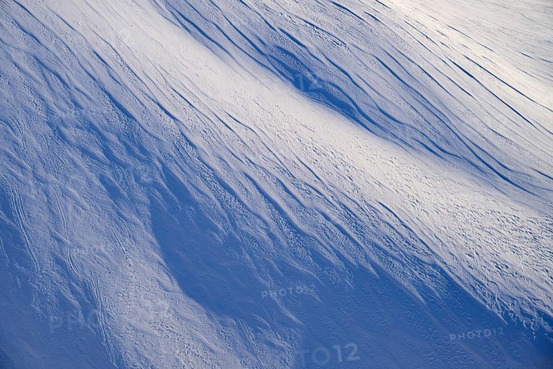 Snow surface with shadow pattern, Gemmi Pass, Plattenhörner, Leukerbad, Leuk, Valais, Switzerland, Europe