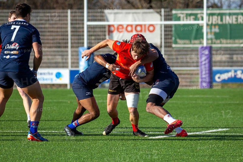 Rugby: Germany against MKS Pogon Awenta Siedlce, Poland in Heidelberg (test match of the German national rugby team in preparation for the upcoming World Cup qualifiers)