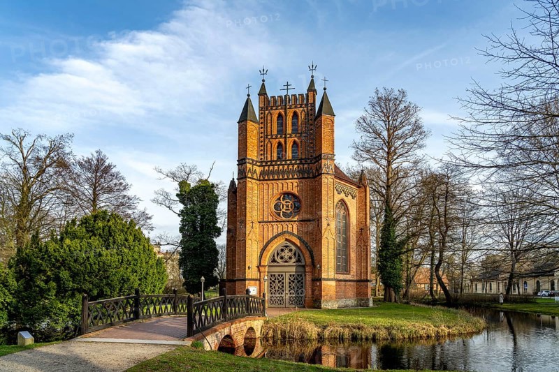 The Catholic Church of St Helena and St Andrew in Ludwigslust Castle Park, Mecklenburg-Vorpommern, Germany, Europe