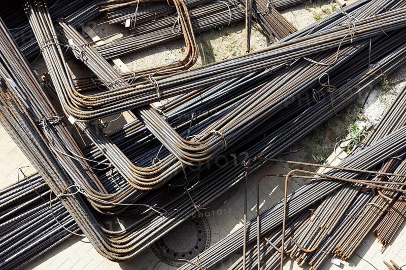 Right-angled bent structural steel, Düsseldorf, North Rhine-Westphalia, Germany, Europe