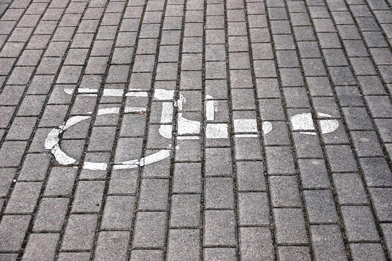 Marked car park, Germany, Europe