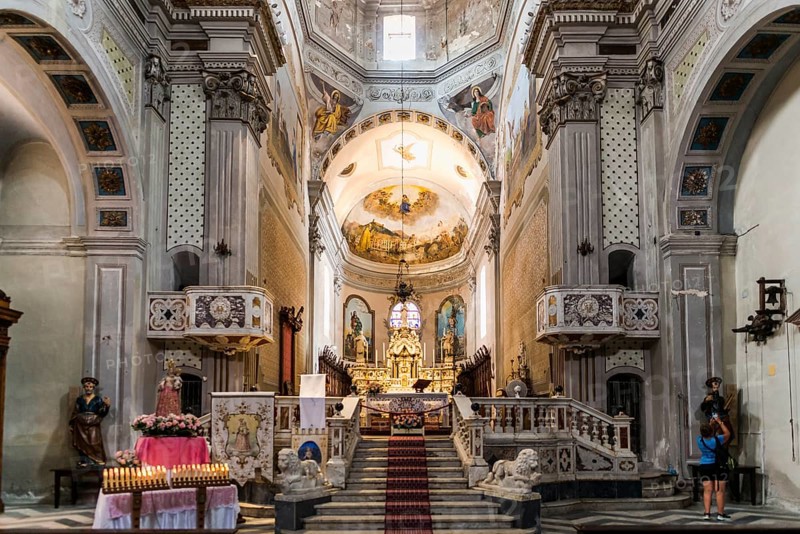 Interior, Cathedral Concattedrale dell'Immacolata Concezione, Bosa, district of Oristano, Sardinia, Italy, Europe