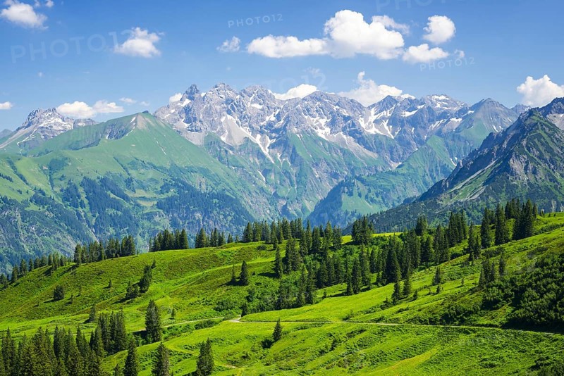 Central main ridge of the Allgäu Alps, Allgaeu, Bavaria, Germany, Europe
