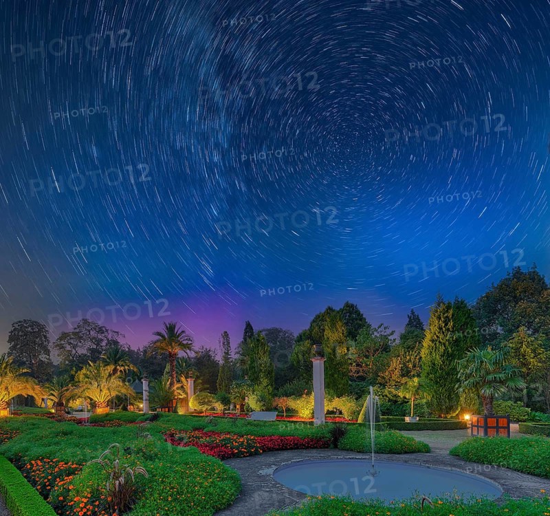 Palmengarten night starry sky long exposure Bad Pyrmont Germany