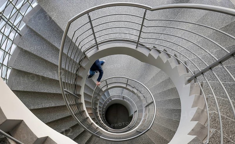 Germany, spiral staircase in an office building, Europe