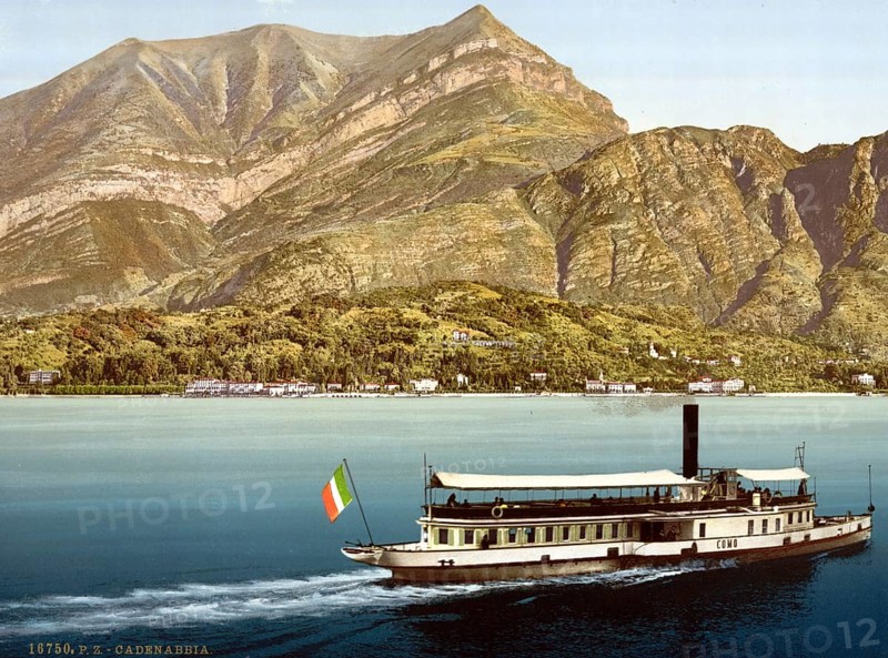 Cadenabbia, on Lake Como, Italy, c. 1895, Historic, digitally restored reproduction from a 19th century original, Record date not stated, Europe