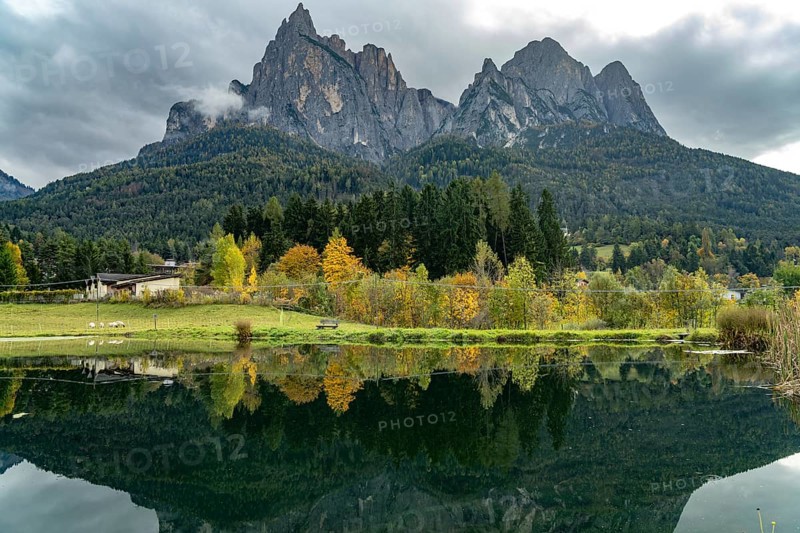 Autumn on Mount Sciliar in Siusi allo Sciliar, South Tyrol, Italy, Europe