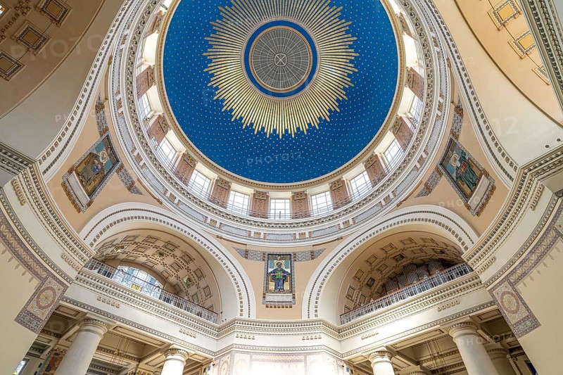 Dome of the Karl Borromäus Church at the Vienna Central Cemetery, Vienna, Austria, Europe