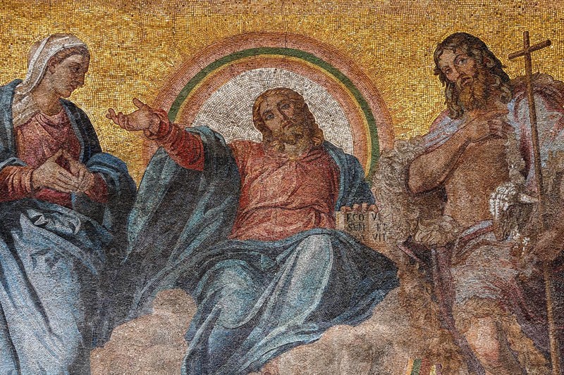 Ceiling mosaic in the Basilica of San Marco, St. Mark's Cathedral, interior view, Venice, Veneto region, Italy, Europe