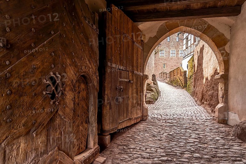 Gatehouse of Wartburg Castle, UNESCO World Heritage Site in Eisenach, Thuringia, Germany, Europe