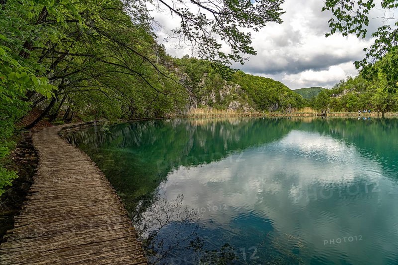Trail in Plitvice Lakes National Park, Croatia, Europe