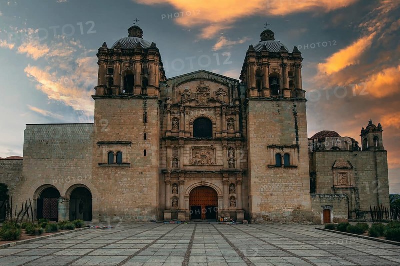 Landmark Oaxaca Cathedral Our Lady of the Assumption on the main Zocalo Square in historic city center.