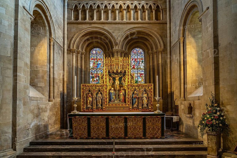 Altar of Christ Church College Cathedral, Oxford, Oxfordshire, England, Great Britain