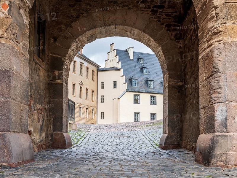 Castle gate of Altenburg Castle, Altenburg, Thuringia, Germany, Europe