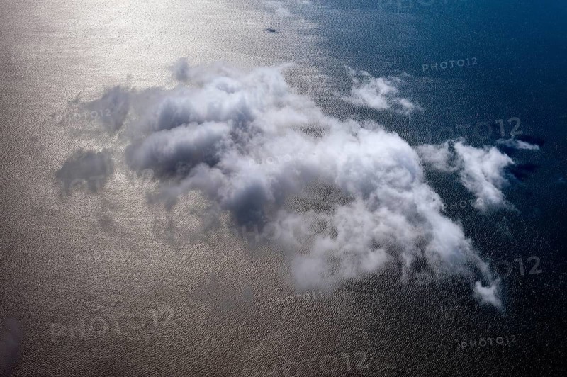 Cloud, Cumulus, Waves, Water, North Sea, Aerial view, Schleswig-Holstein