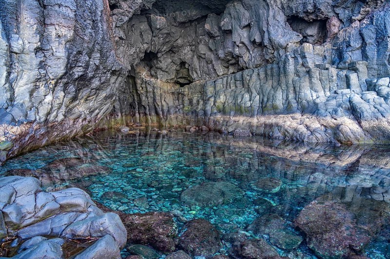 The natural volcanic pool Charco de la Laja, El Hierro, Canary Islands, Spain, Europe