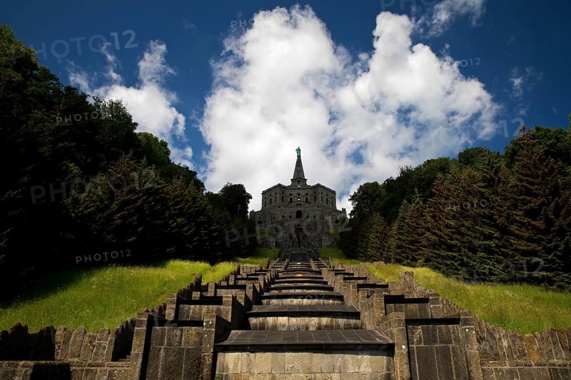 Bergpark Wilhelmshöhe, Hercules Building with the Great Cascades, UNESCO World Heritage Site, Kassel, Hesse, Germany, Europe
