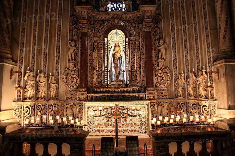 City of Monreale, in the Cathedral of Santa Maria Nuova, Unesco World Heritage Site, Sicily, Italy, Europe