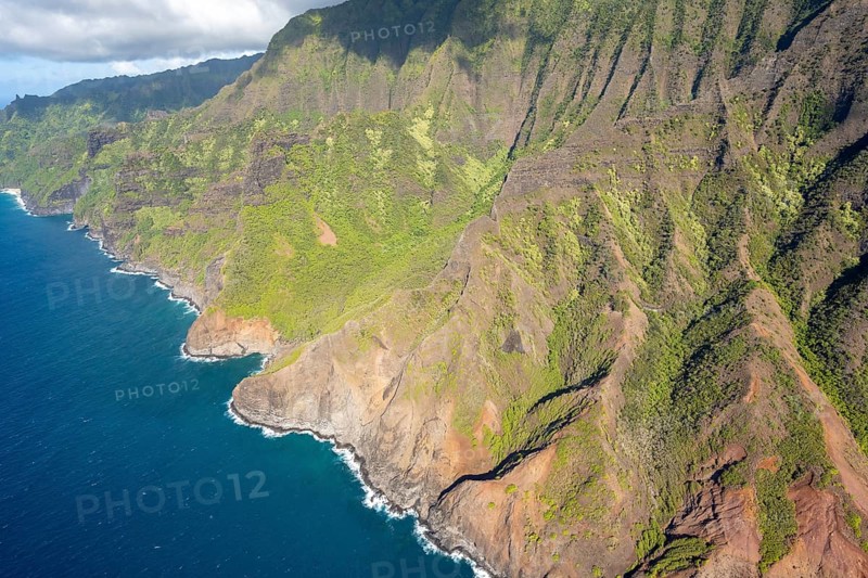 Aerial view Napali Coast, Kauai, Hawaii, USA, North America