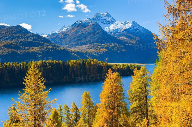 Silsersee, Piz da la Margna, 3158 m, Upper Engadine, Grisons, Switzerland, Europe