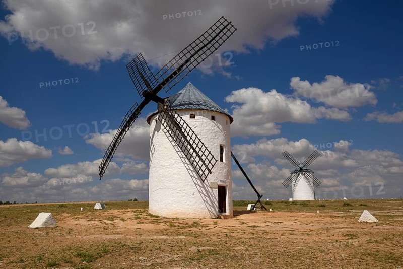 Windmills, Campo de Criptana, Province of Ciudad Real, Castilla-La Mancha, Spain, Europe