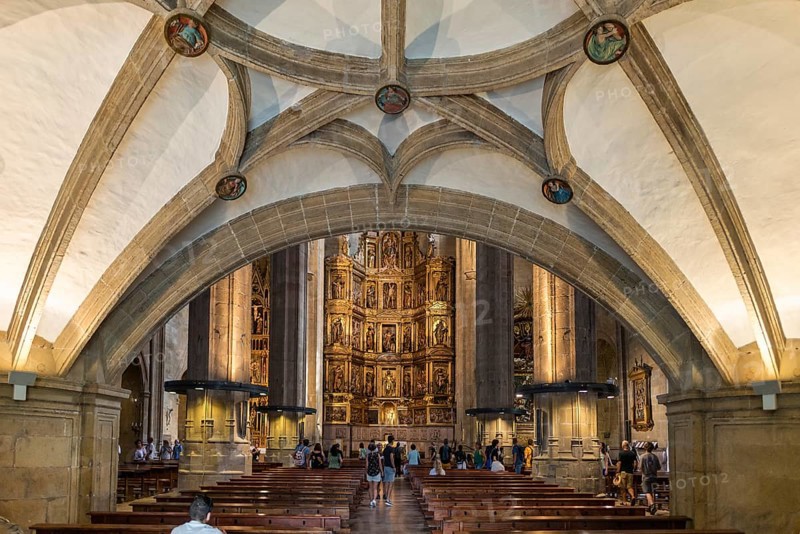 Church, interior view, Iglesia de San Vicente, San Sebastian, Donostia, Basque Country, Northern Spain, Spain, Europe