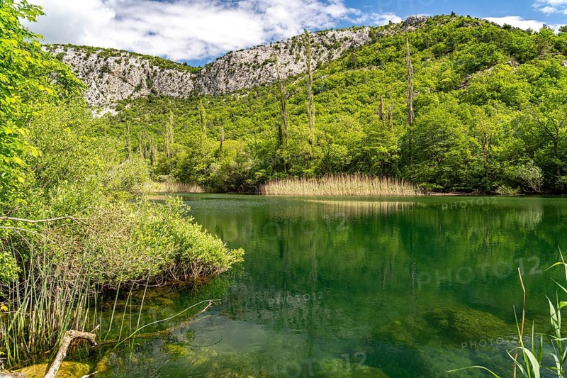 The River Cetina in the Cetina Gorge near Omis, Croatia, Europe