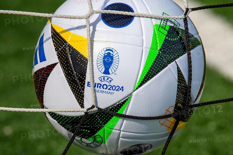 Symbolic image UEFA-EURO 2024: Close-up of the official match ball for the 2024 European Football Championship in Germany