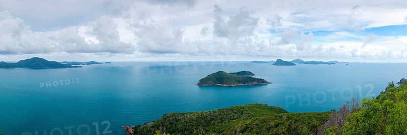 Panorama of the bay at Hamilton Island, travel, holiday, Pacific, island, Whitsunday Islands, Queensland, Australia, Oceania