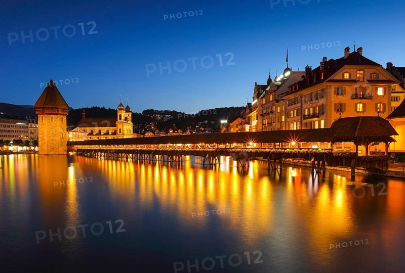 Chapel Bridge, City of Lucerne, Switzerland, Europe