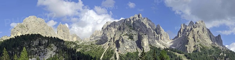 The mountain range Gruppo dei Cadini di Misurina in the Dolomites, Italy, Europe