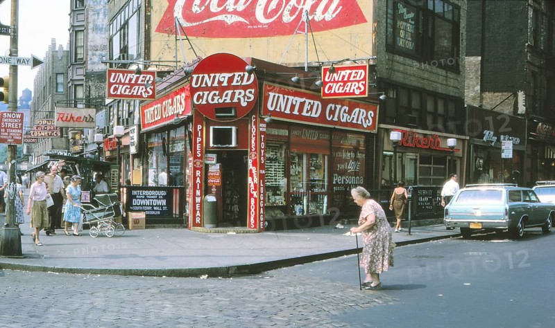 New York in 1966, cigar shop in Greenwich Village