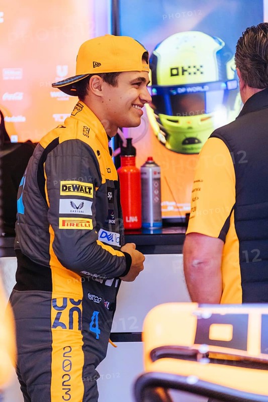 MELBOURNE, AUSTRALIA, APRIL 2: Lando Norris of Great Britain of McLaren Formula 1 Team before the start of race day during the 2023 Australian Grand Prix on April 2, 2023 in Melbourne, Australia, Oceania