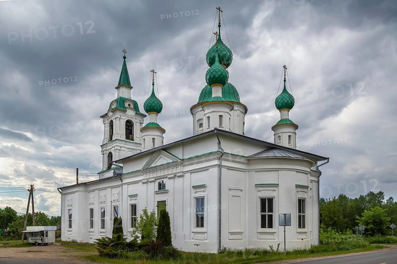 Church of St. Andrew Stratilates in Sulosti near Rustov, Russia, Europe