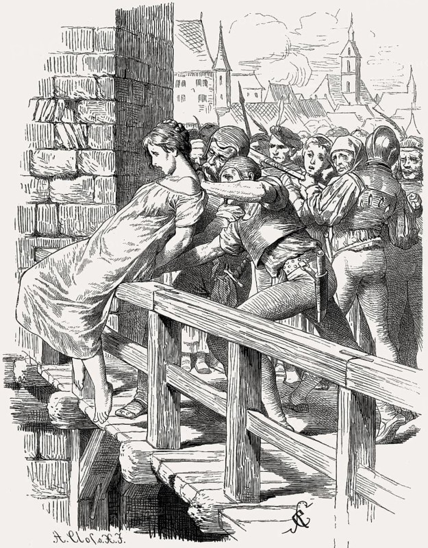 Lynch law of a infanticide, Middle Ages