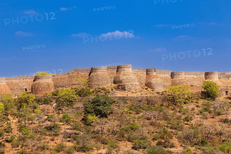 Kumbhalgarh, die große indische Mauer, Rajasthan, Indien