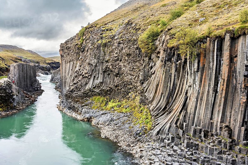 The Stuðlagil Canyon in the east of Iceland Egilsstaðir, Austurland, Iceland, Europe