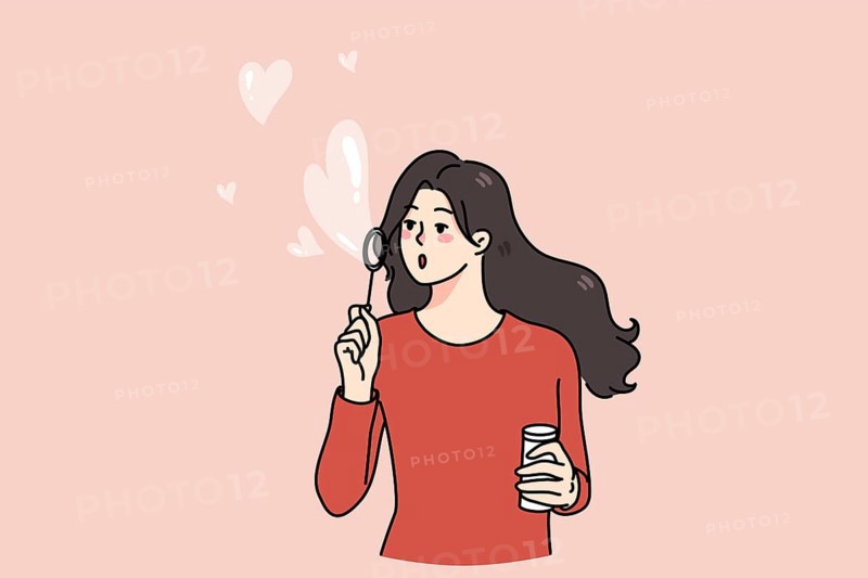 Happy young woman blow soap bubbles with heart shape. Kind girl share spread love and care. Concept of volunteering and charity. Donation and philanthropy. Flat illustration