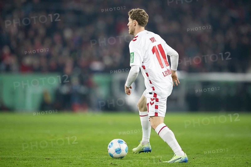 BEAUTIFUL SPORTS/ (DFL/DFB REGULATIONS PROHIBIT ANY USE OF PHOTOGRAPHS AS IMAGE SEQUENCES AND/OR QUASI-VIDEO) Cologne, RheinEnergieStadion, North Rhine-Westphalia, Florian Kainz (1.FC Köln, Midfield, #11), DFB-Pokal 1.FC Köln, Hertha BSC on 04.12.2024 at RheinEnergieStadion in Cologne Germany