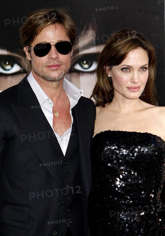 Angelina Jolie and Brad Pitt at the Los Angeles premiere of 'Salt held at the Grauman's Chinese Theatre in Hollywood, USA on July 19, 2010. Hollywood, California, USA, North America
