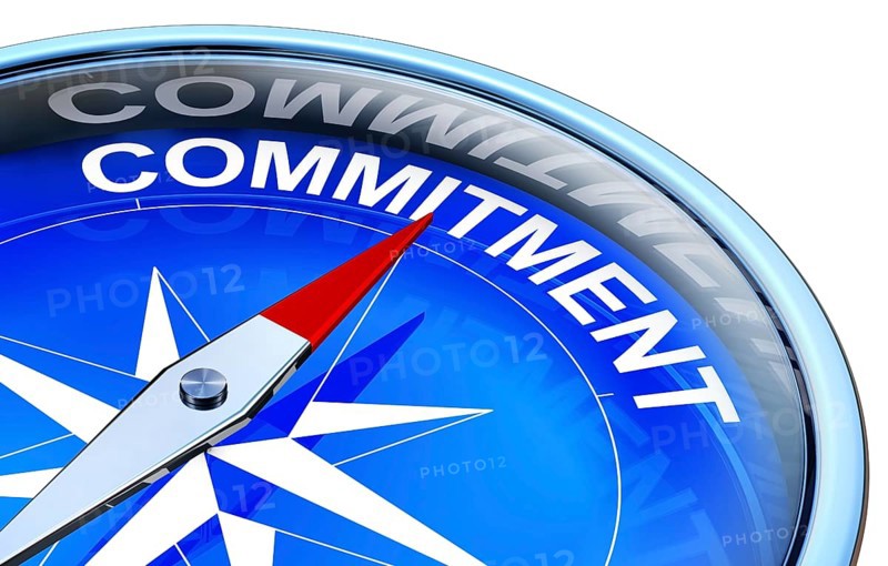 3D rendering of a compass with a commitment icon